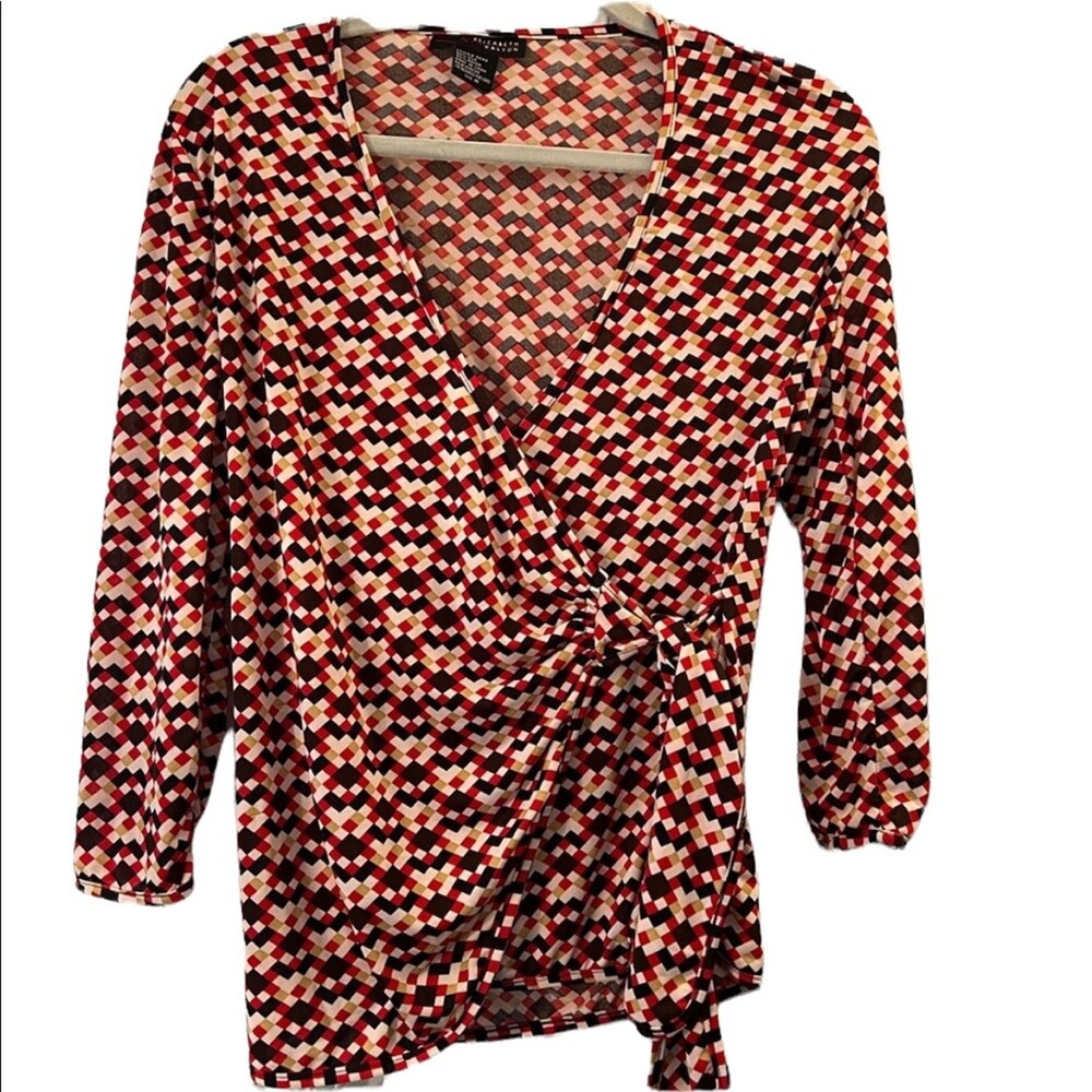 Elizabeth Dalton Wrap Blouse- Size M